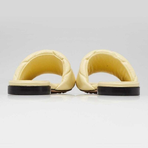 Bottega Veneta Light Yellow Leather The Padded Flat Sandals Size 9/39.5 - Picture 5 of 6